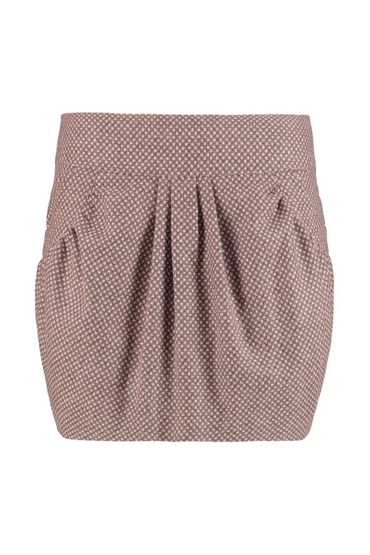 NORA LIGHT BROWN SHORT SKIRT WITH POCKETS