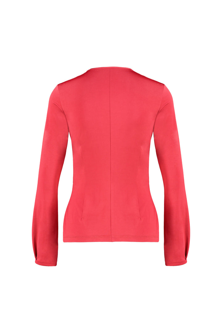 CATHY RED SLIM BLOUSE