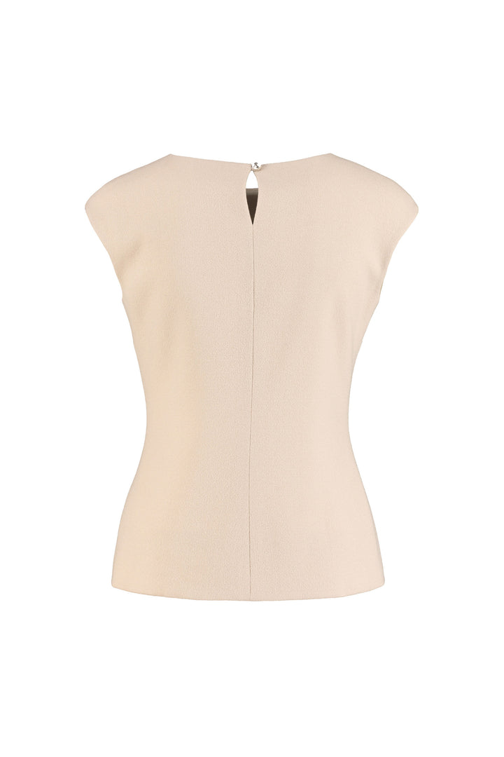 SALVIA BEIGE WOOL CREPE BLOUSE