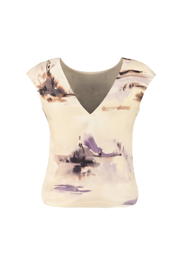 ADONIDIA AQUARELLE SILK TOP