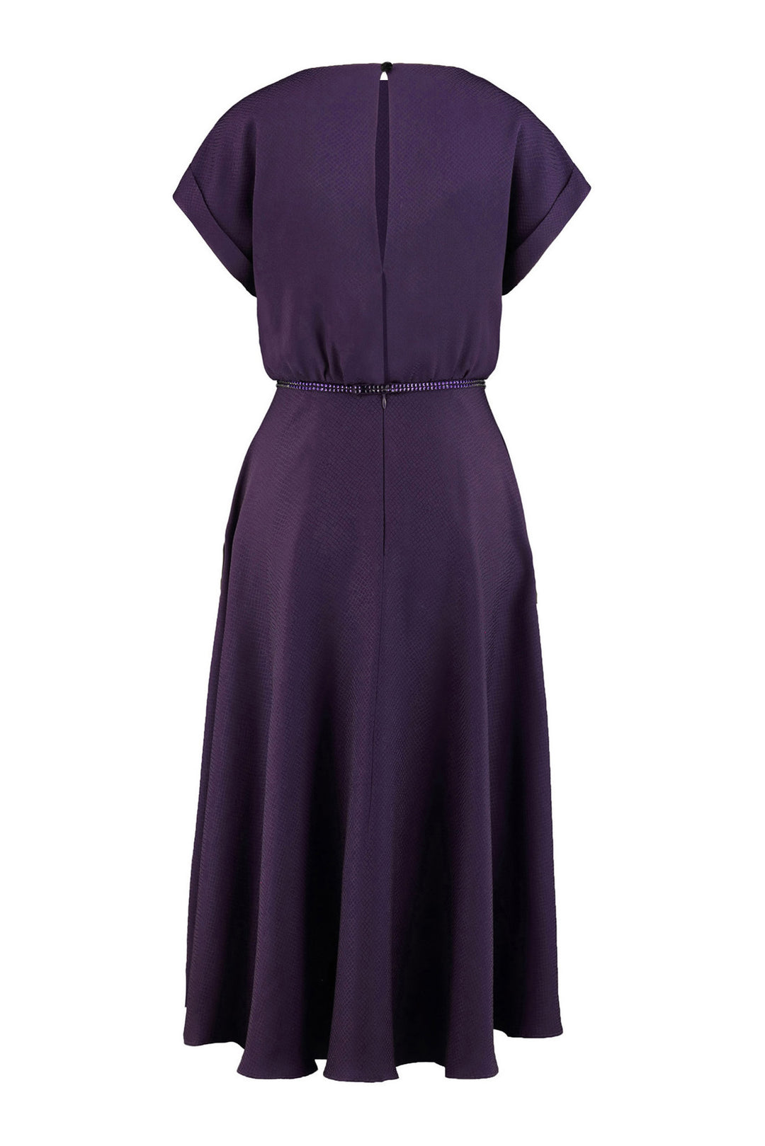 LEIBNITZIA PURPLE VELVET SILK DRESS WITH THE BELT