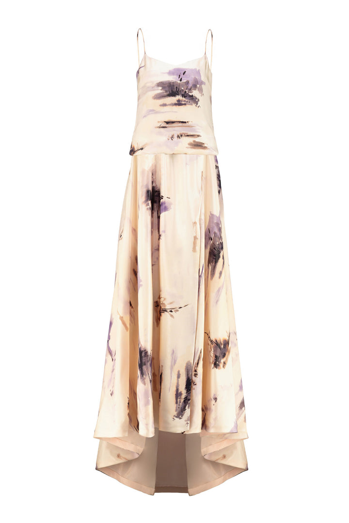 LANONIA AQUARELLE SILK MAXI DRESS