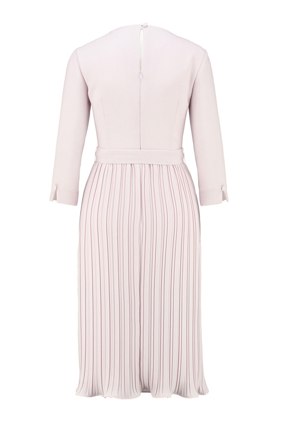 LUDWIGIA PALE PINK PLEATED COCKTAIL DRESS WITH THE BELT