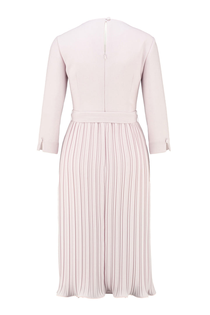 LUDWIGIA PALE PINK PLEATED COCKTAIL DRESS WITH THE BELT