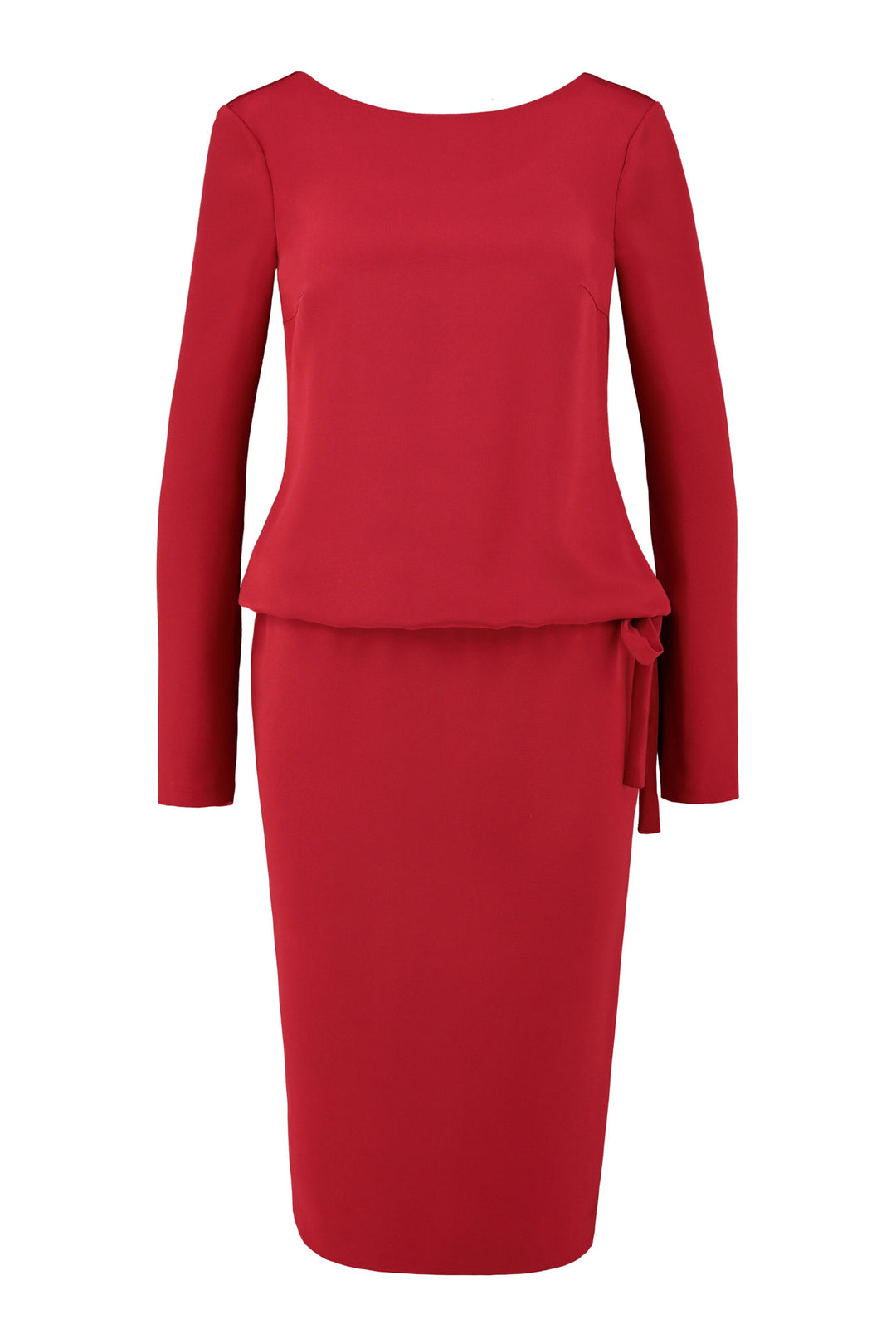 ADENIA RED SILK CREPE DRESS