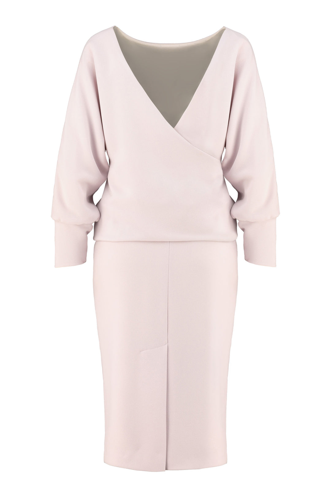 KAEMPFERIA ELEGANT PALE PINK OPEN BACK DRESS