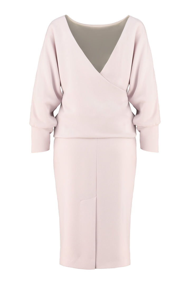 KAEMPFERIA ELEGANT PALE PINK OPEN BACK DRESS