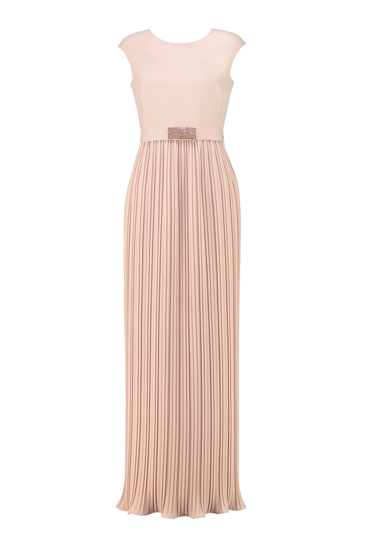 LUNARIA NUDE PINK PLEATED GOWN