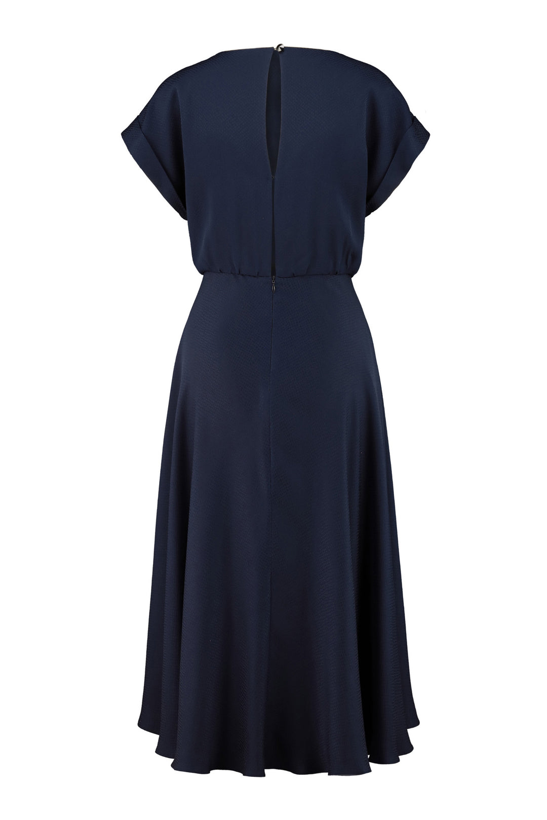 LEIBNITZIA NAVY BLUE SILK DRESS WITH THE BELT